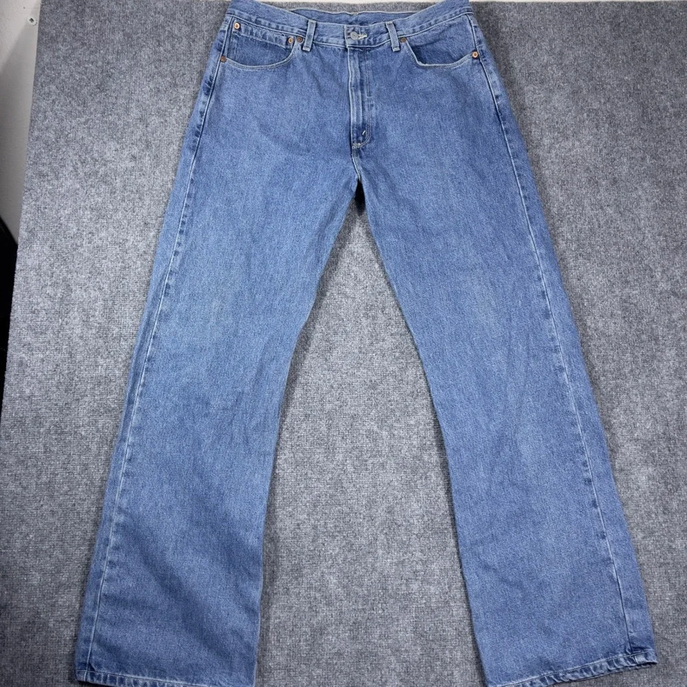Levi's 557 Relaxed Bootfit Jeans Mens 35x34 Blue Denim Vintage 0207